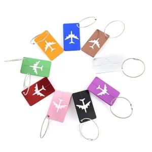 Étiquette de voyage en aluminum